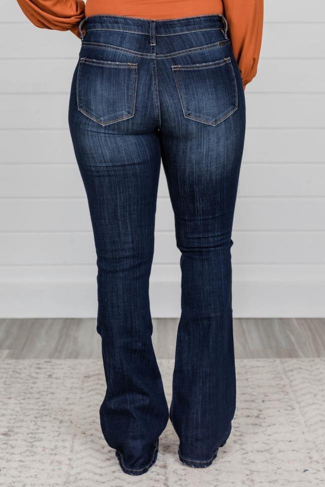Classic Cowgirl High Waisted Flared Denim Jeans for Women | Flattering Fit & Timeless Style