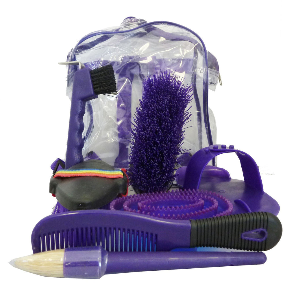 AJ Tack 8 Piece Kids Horse Grooming Kit