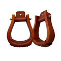AJ Tack Stained Wood Bell Stirrup