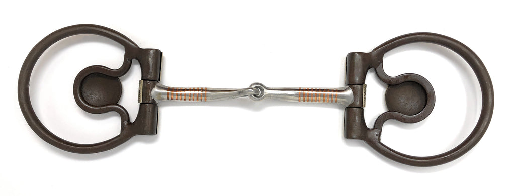 AJ Tack Offset Dee Ring Snaffle Bit with Star Concho