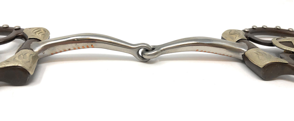 AJ Tack Offset Dee Ring Snaffle Bit with Star Concho