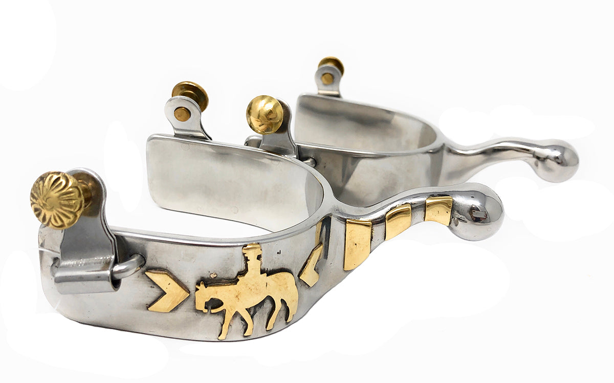 AJ Tack Ladies Stainless Steel Pleasure Horse Spur with Ball End