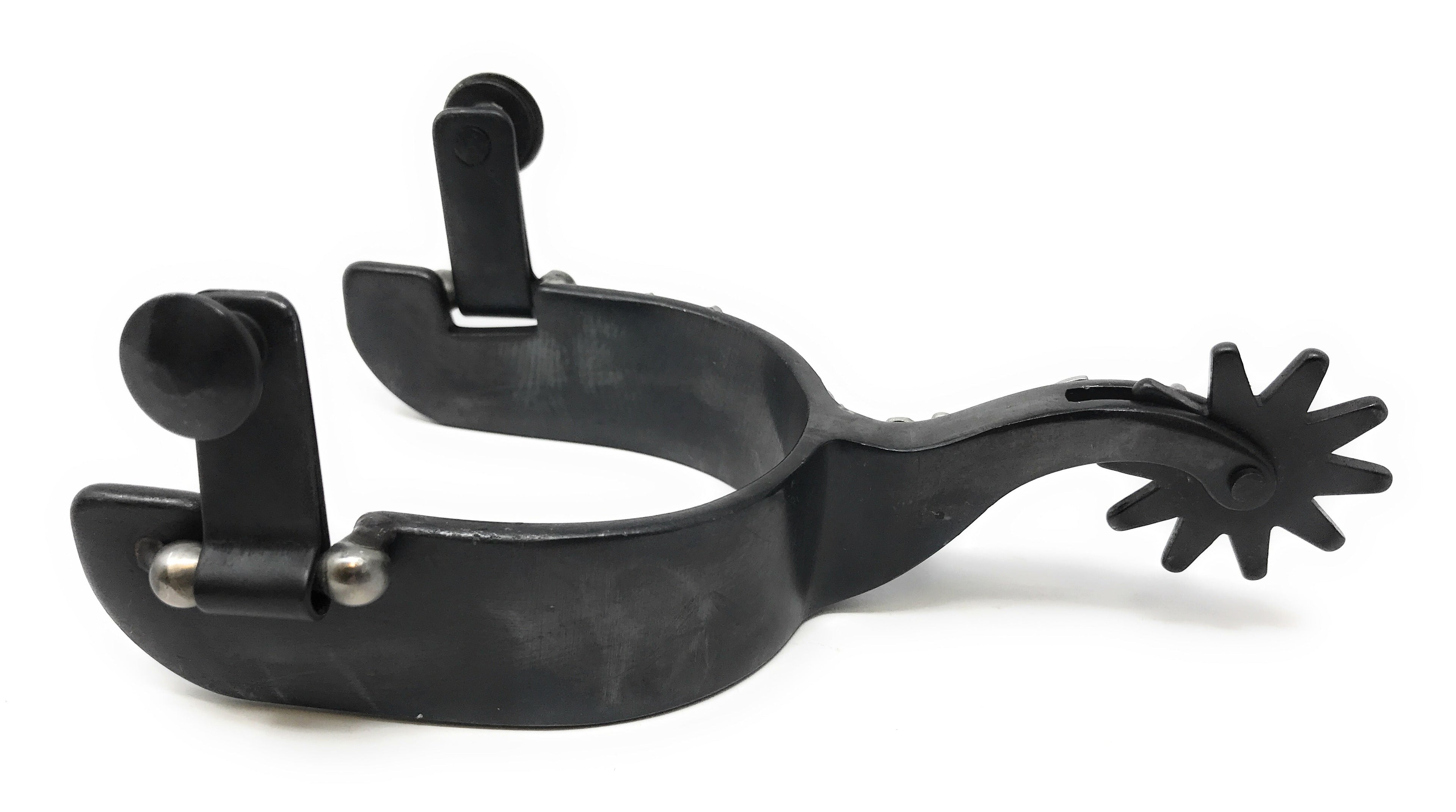 AJ Tack Men's Black Steel Reining Horse Spurs