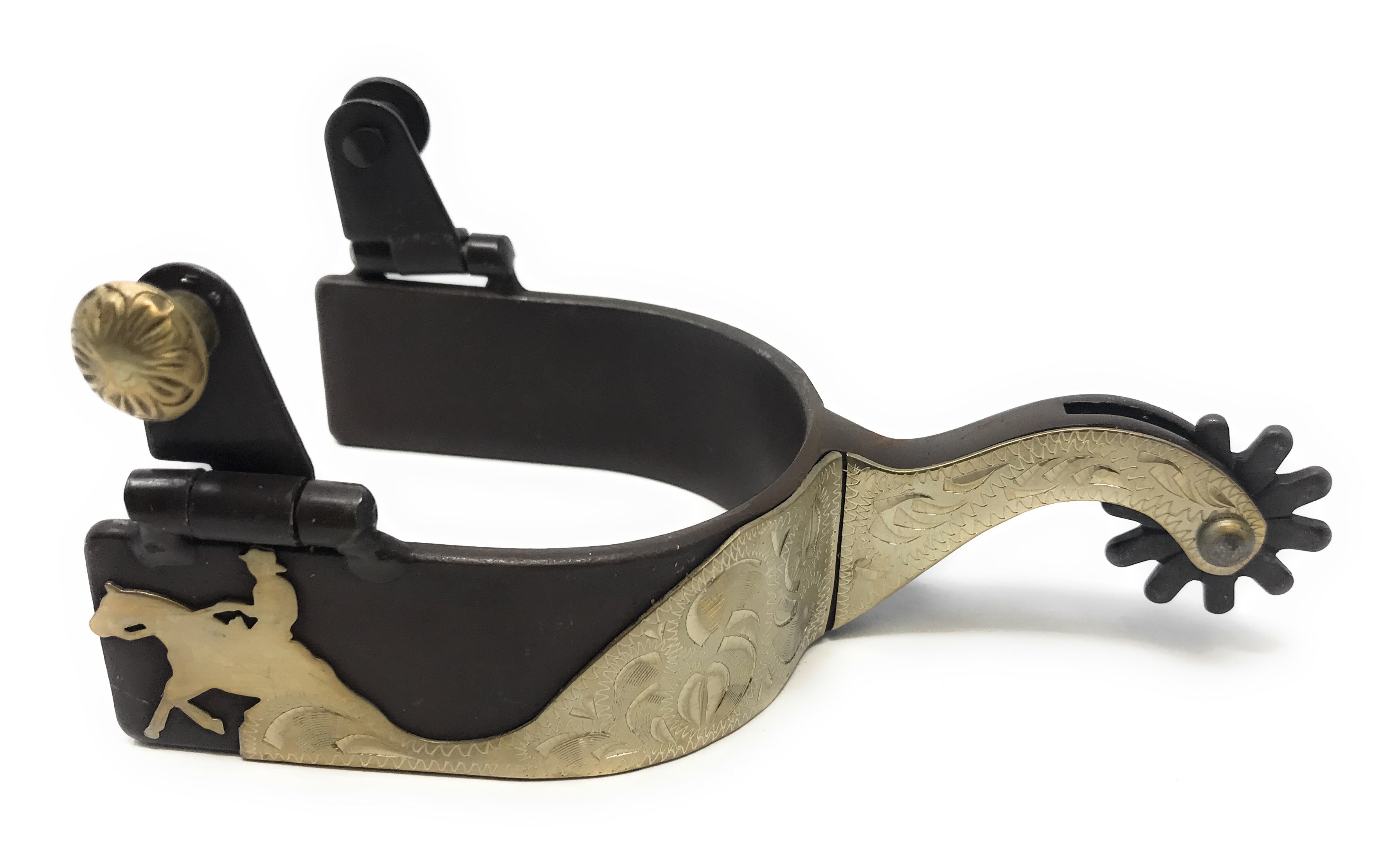 AJ Tack Men's Antique Brown Reining Horse Spurs