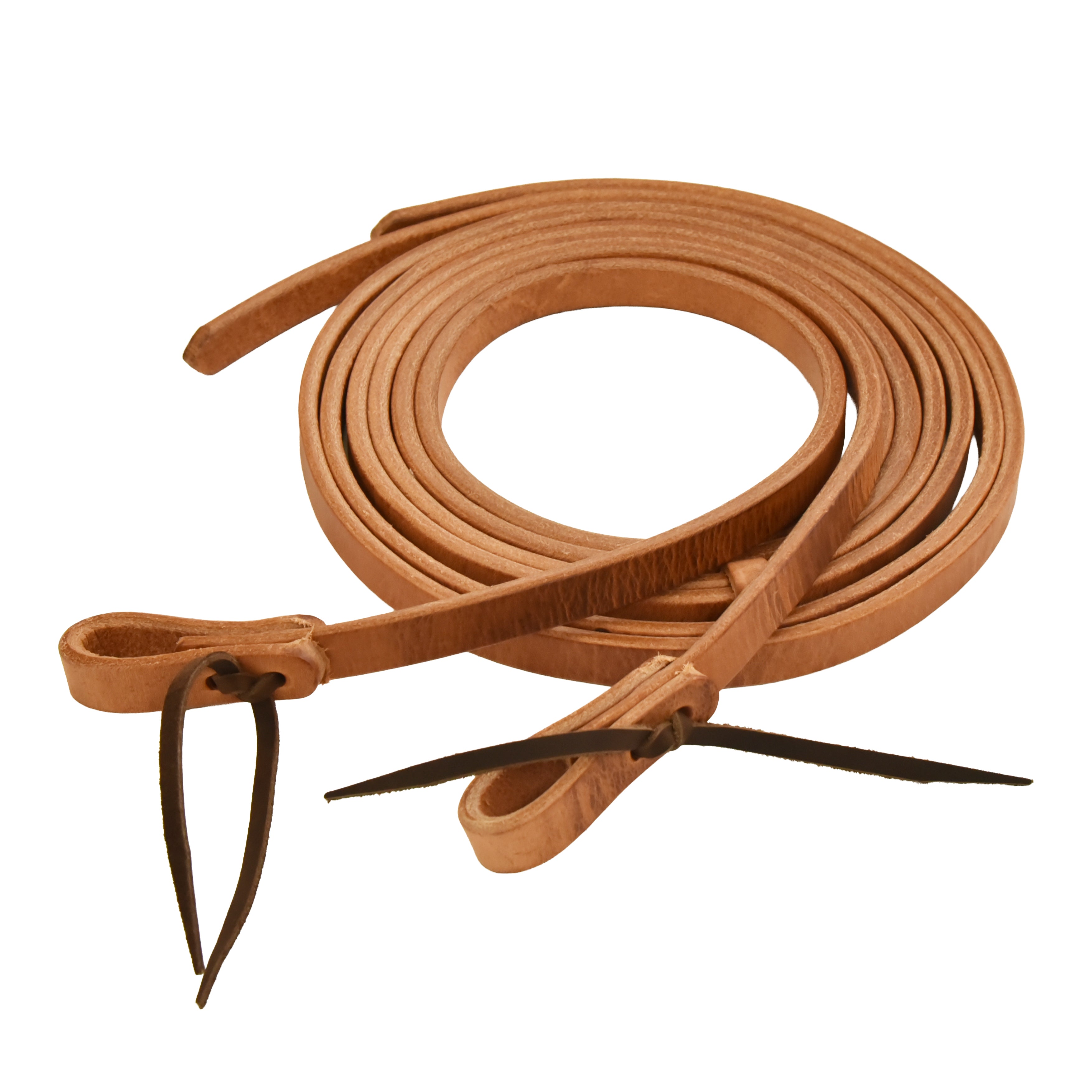 AJ Tack Harness Leather Split Reins - 3/4in x 8ft