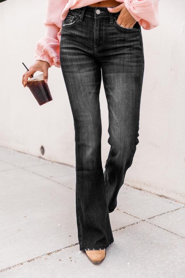Classic Cowgirl High Waisted Flared Denim Jeans for Women | Flattering Fit & Timeless Style