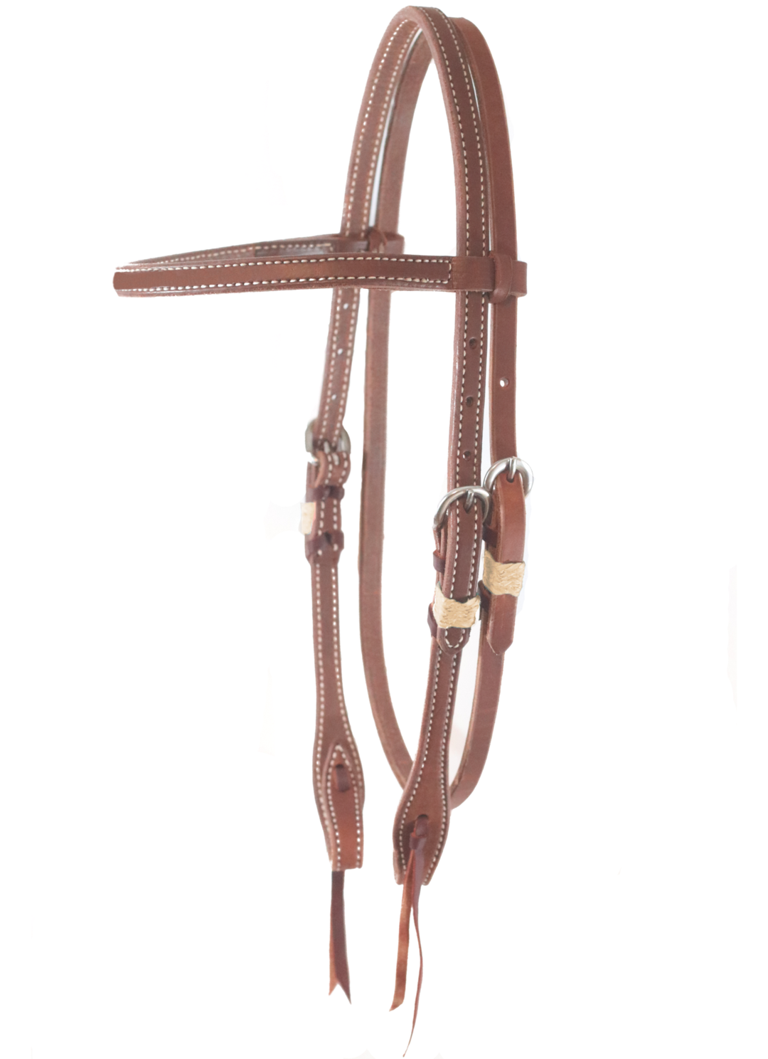 "SLO" Rawhide Harness Browband Headstall