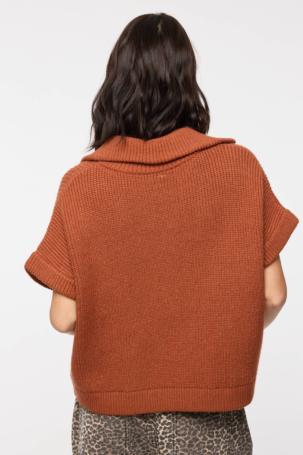 Half-Zip Sweater - Rust