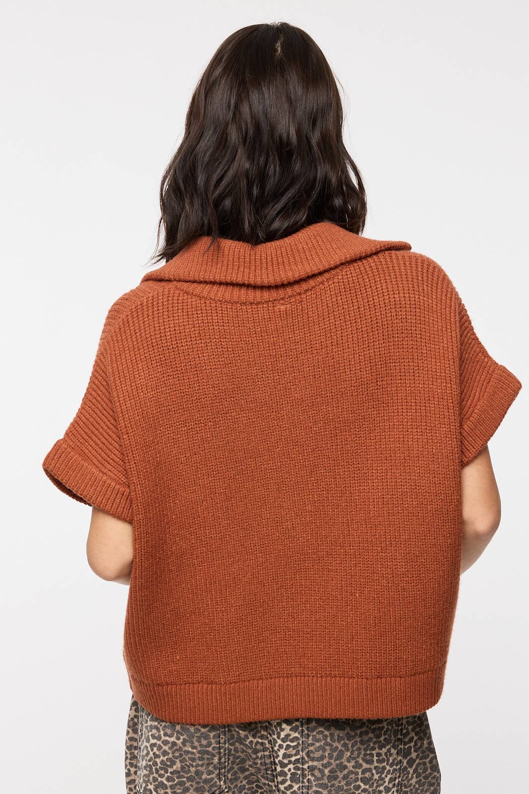 Half-Zip Sweater - Rust