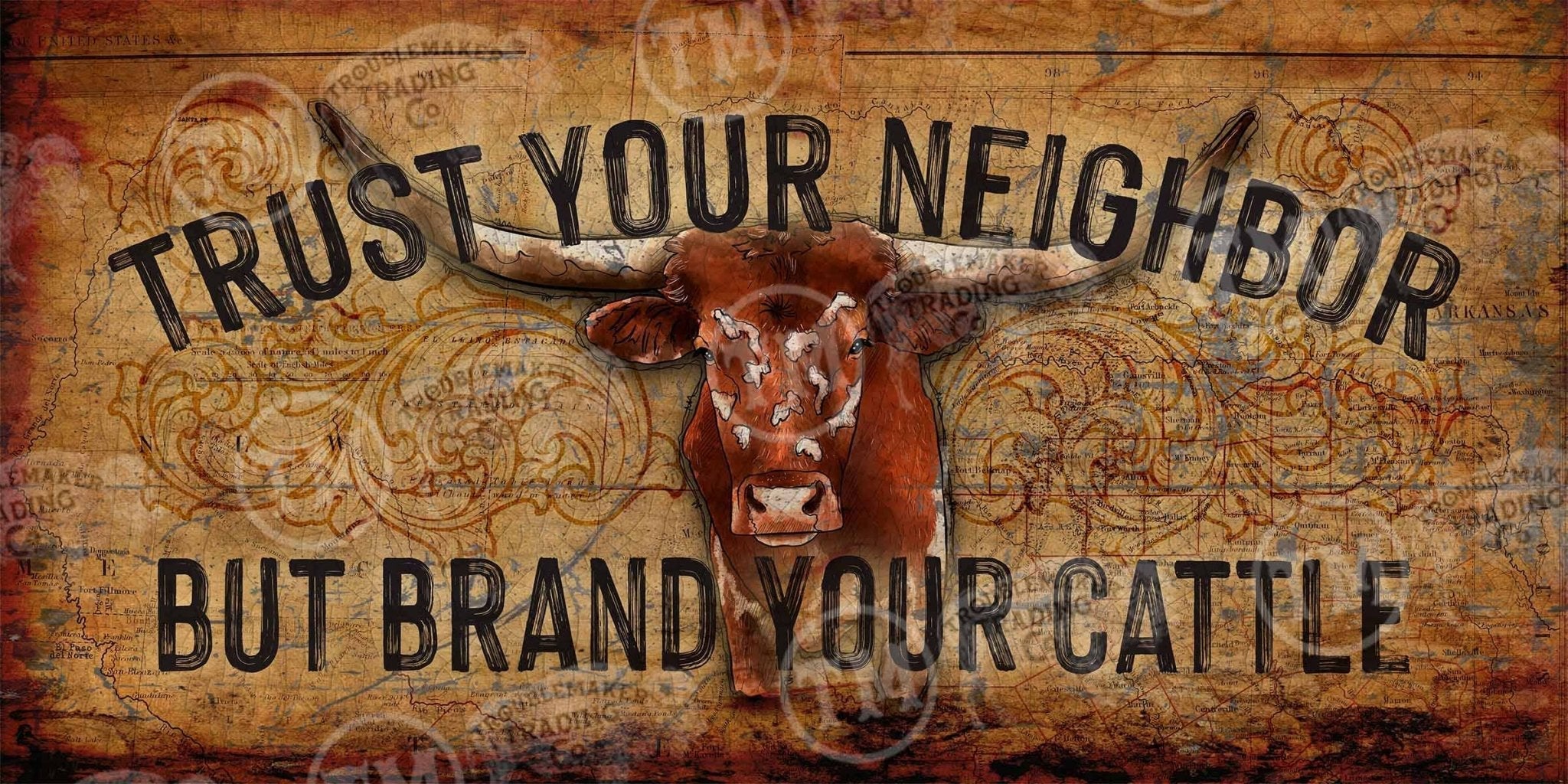 Brand Your Cattle Rectangle Glass Cutting Board