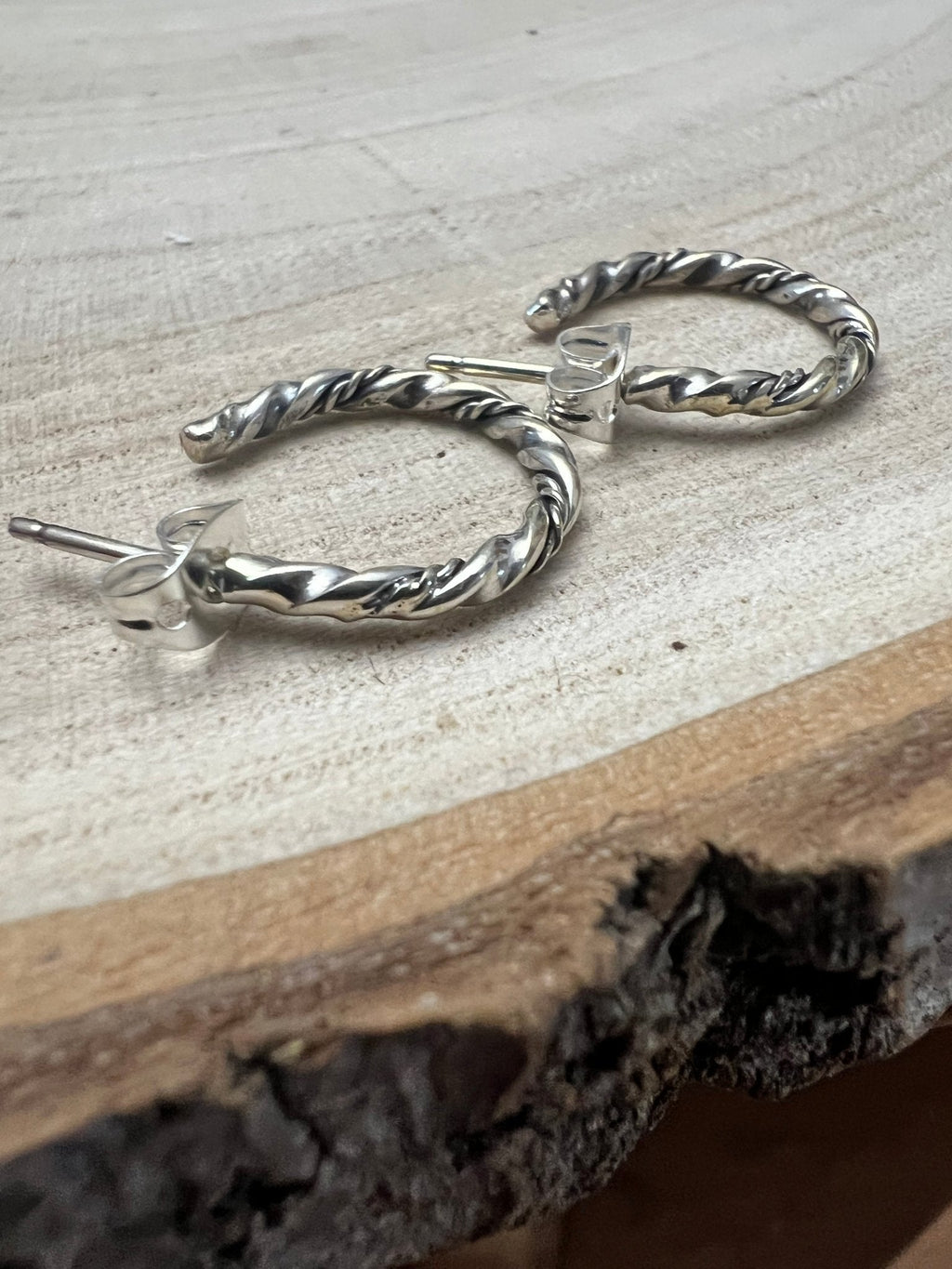Elaine Tahe Sterling Silver Hoop Earrings