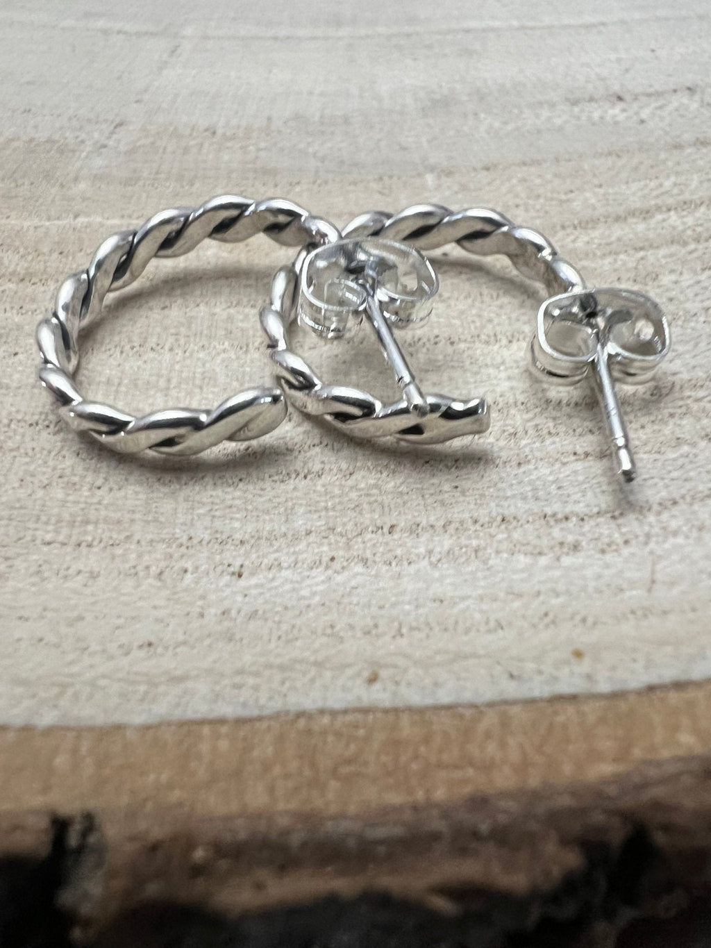Elaine Tahe Sterling Silver Hoop Earrings