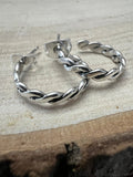 Elaine Tahe Sterling Silver Hoop Earrings