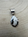 Ernest Hawthorne White Buffalo & Sterling Silver Pendant