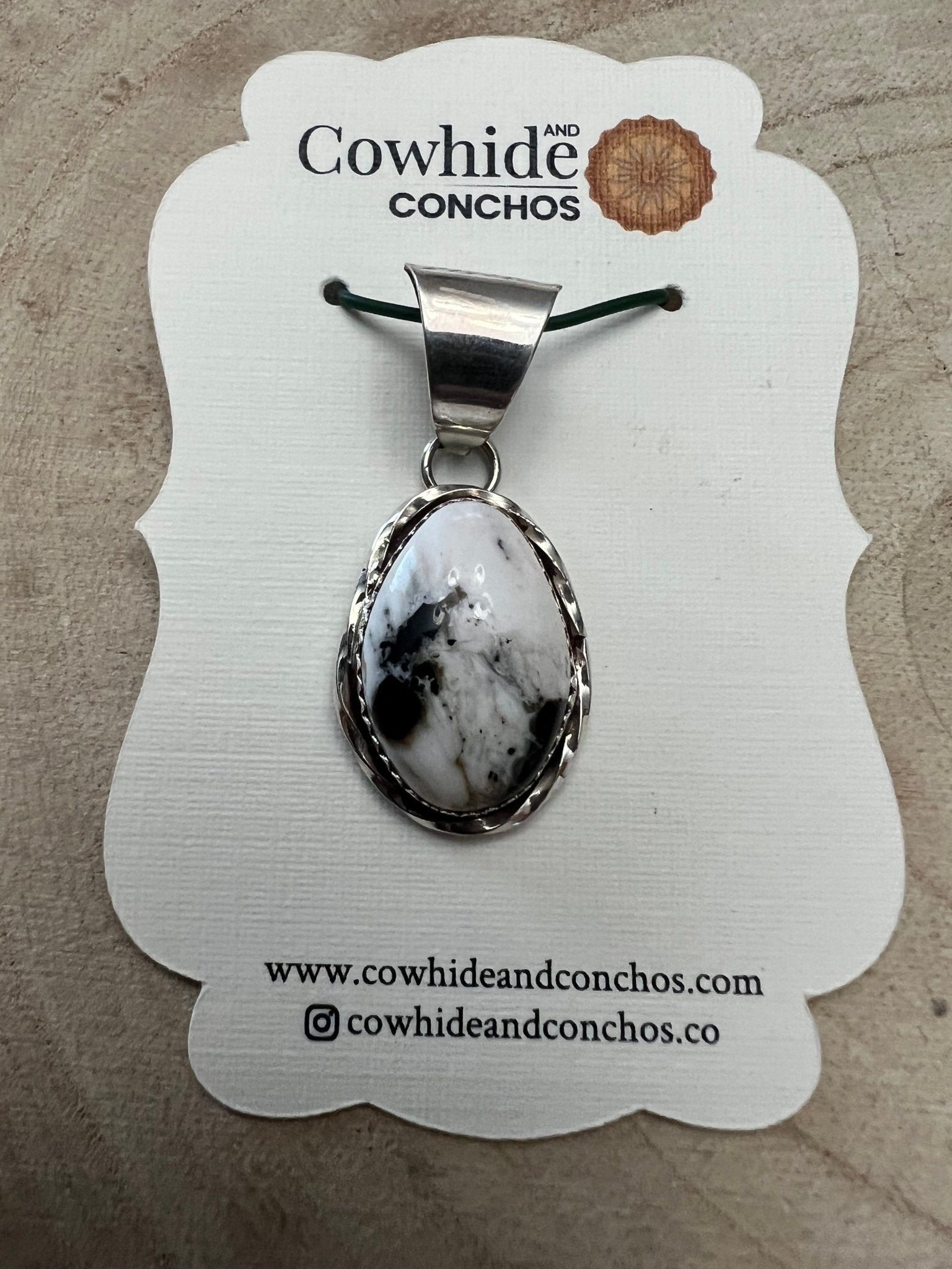Ernest Hawthorne White Buffalo & Sterling Silver Pendant