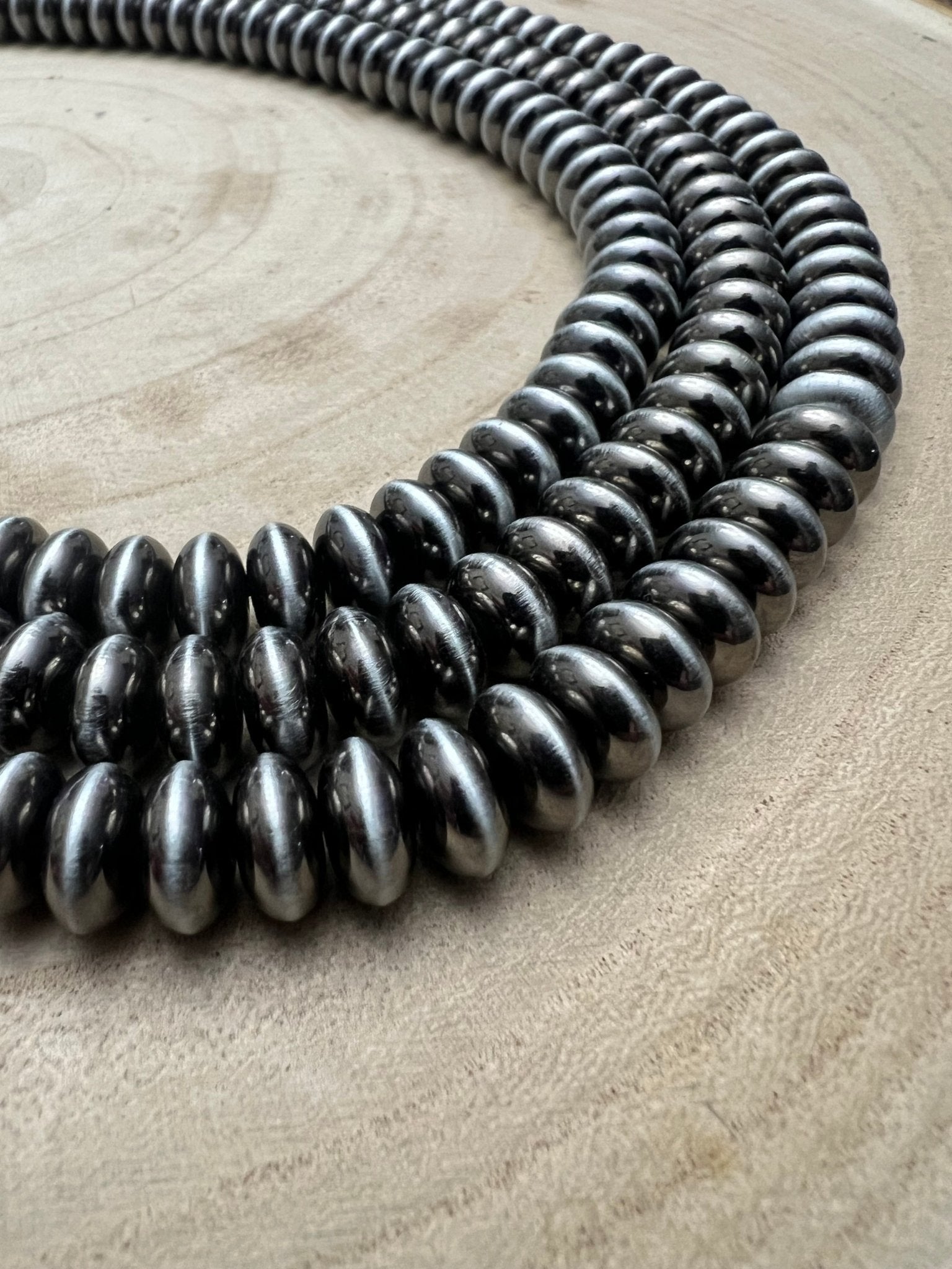 Fashion 3 Strand Saucer Pearl Necklace - 22 inch + 3