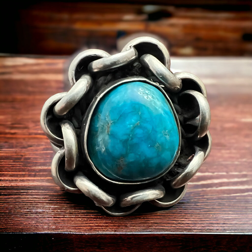 Turquoise with sterling links - Size 11