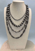 Western Faux Sterling Pearl Necklace Set - 16, 18, 20 and 22 inch set