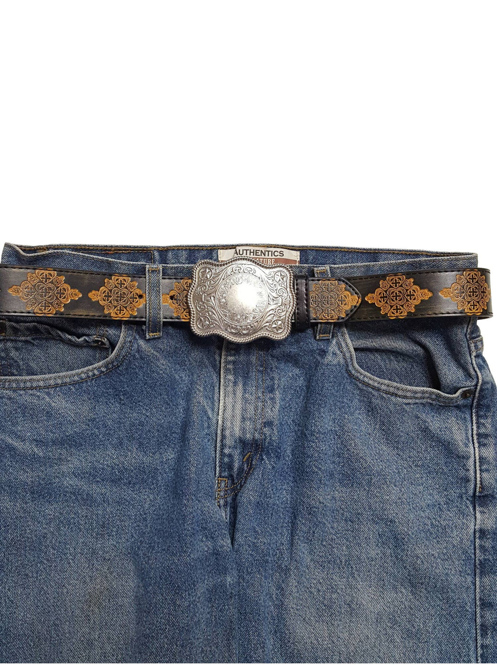 Western Matte Silver Plaque Buckle