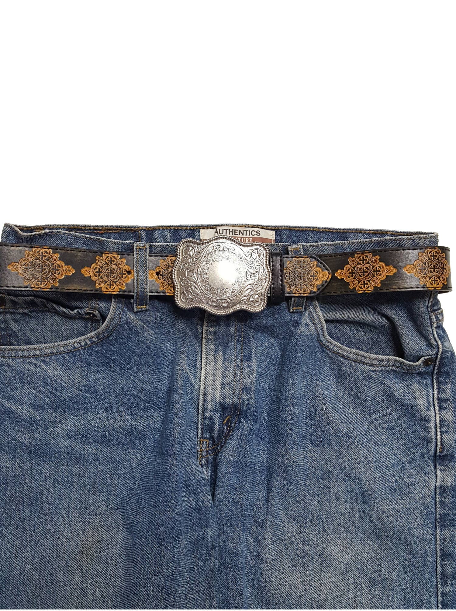 Western Matte Silver Plaque Buckle