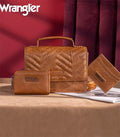 Wrangler 3PCs Set Mini Top Handle Crossbody Set - Saddle